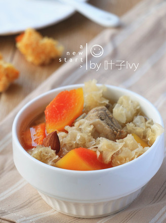 Papaya Tremella Spare Ribs Soup recipe