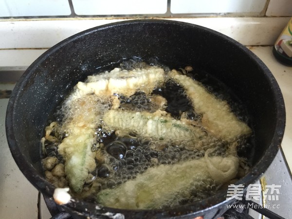 Fried Shrimp Okra Tempura recipe