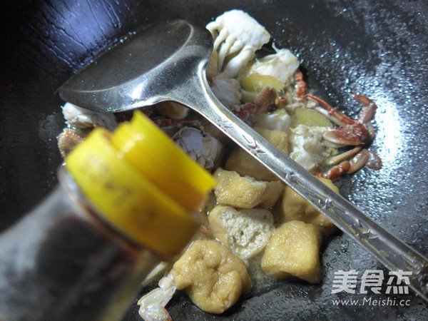 Fried Tofu with Crab recipe