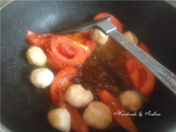 Tomato Fish Ball Rice Cake Strips recipe