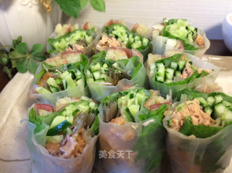 Canned Fish Spring Rolls recipe