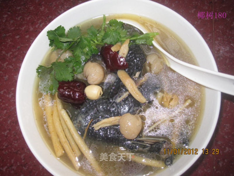 Nourishing Qi and Blood Black Chicken Soup recipe