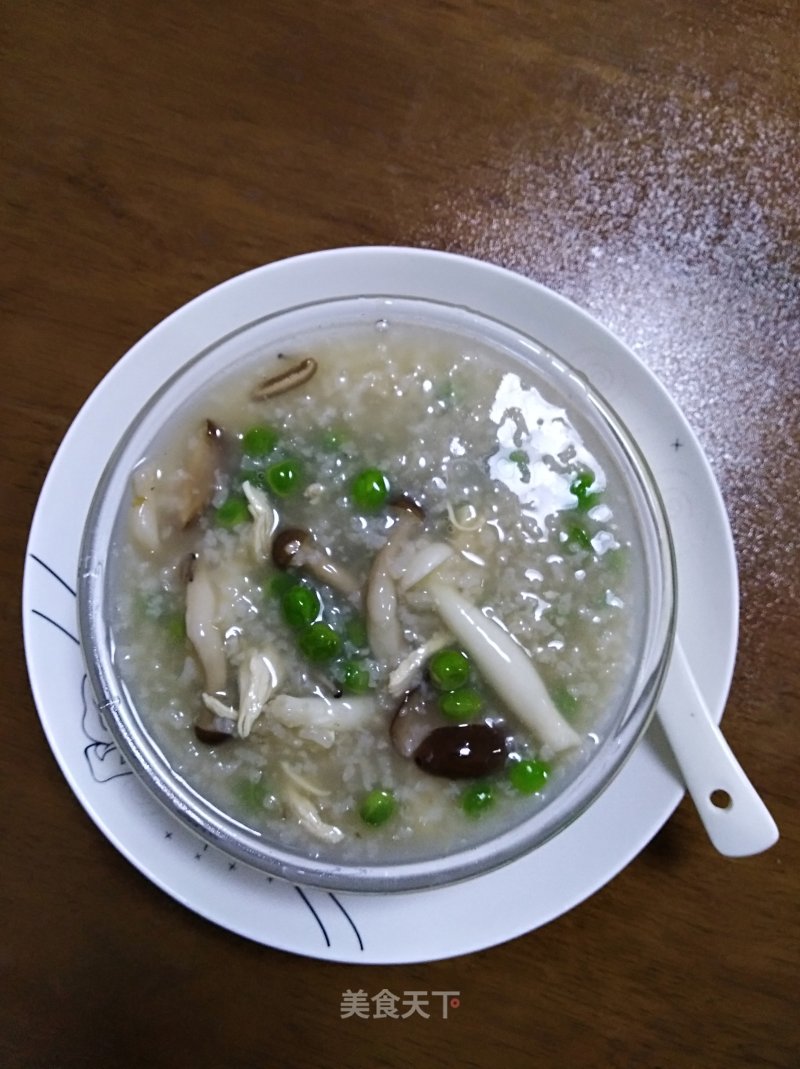 Chicken and Green Bean Mushroom Congee recipe