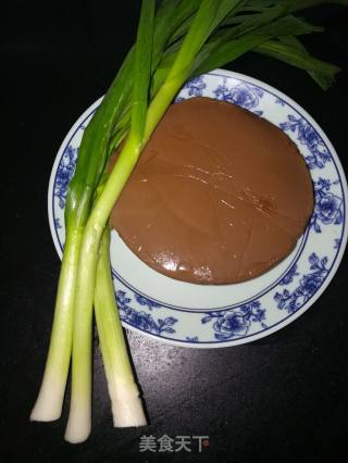 Roasted Duck Blood with Green Garlic recipe