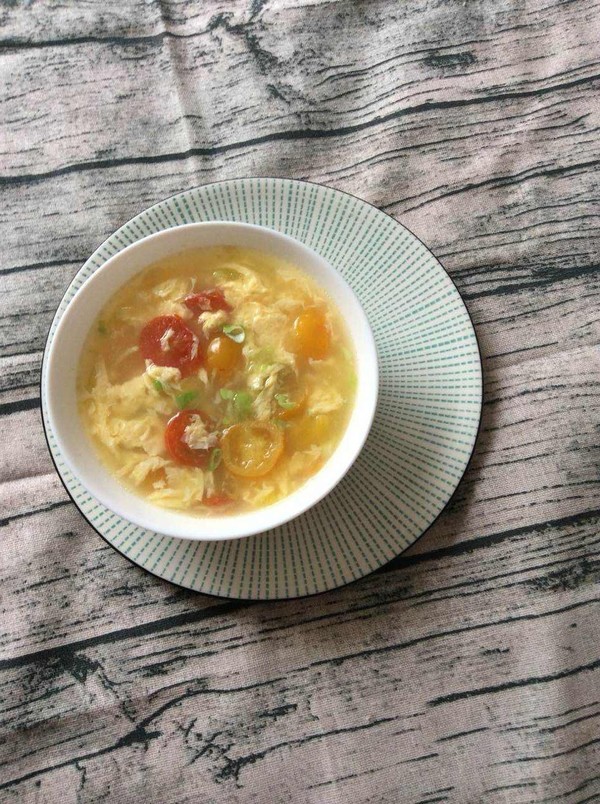 Cherry Tomatoes and Egg Soup recipe