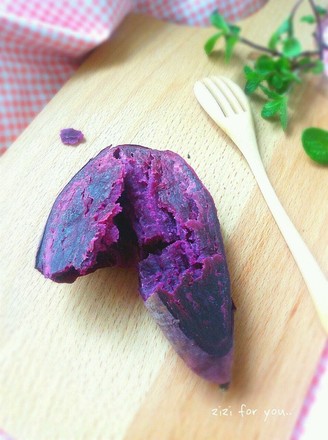 Microwave Version Purple Sweet Potato recipe