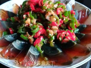 Preserved Egg with Double Pepper recipe