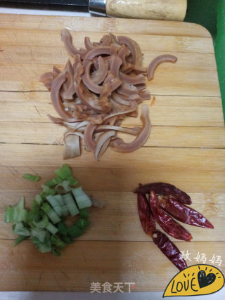 Fried Dried Squid with Pickles recipe
