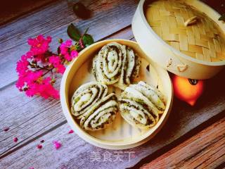 Black Sesame Flower Roll recipe