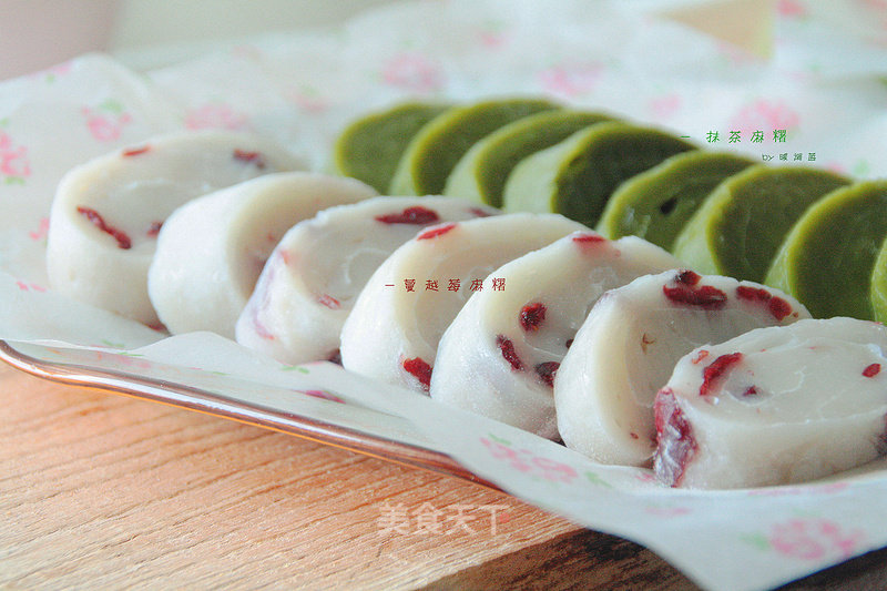 The Love of Glutinous Rice: [cranberry+matcha+brown Sugar Mochi] recipe