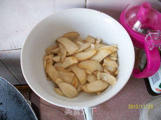 Sausage and Pleurotus Eryngii recipe
