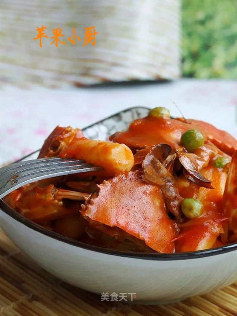 Rice Cake Crab with Tomato Sauce recipe