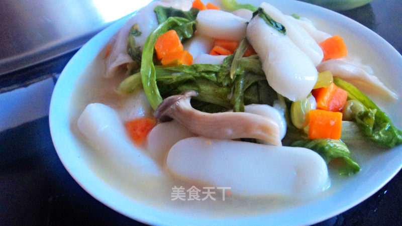 Assorted Vegetable Soup Rice Cake recipe