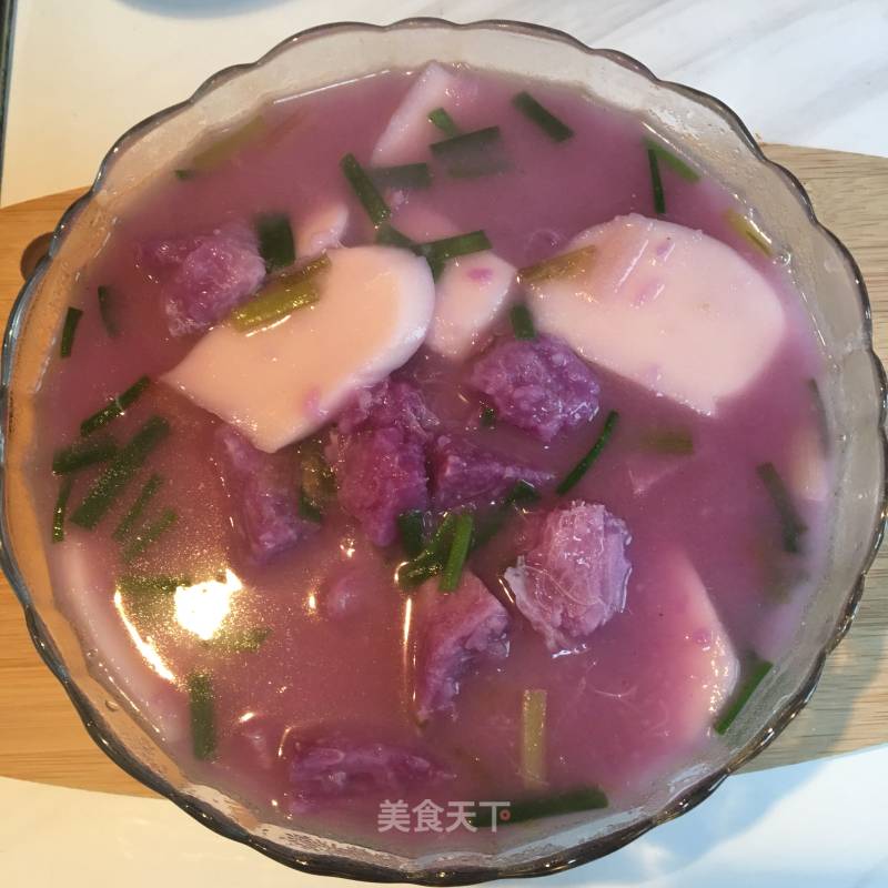 Purple Yam Soup Rice Cake