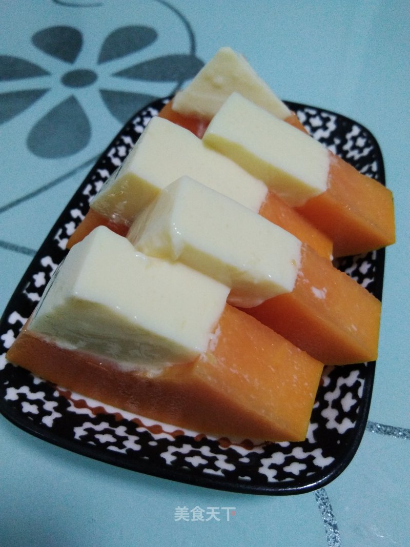 Papaya Milk Pudding recipe