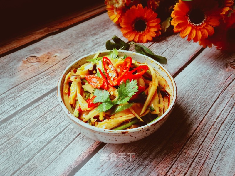 Shredded Eryngii Mushrooms in Cold Dressing recipe