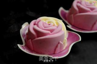 Red Heart Dragon Jelly Cheese Two-color Mousse recipe