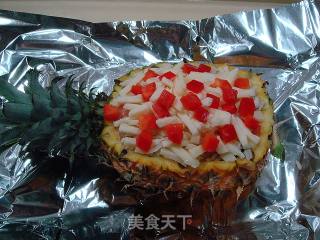 Pineapple Seafood Baked Rice recipe