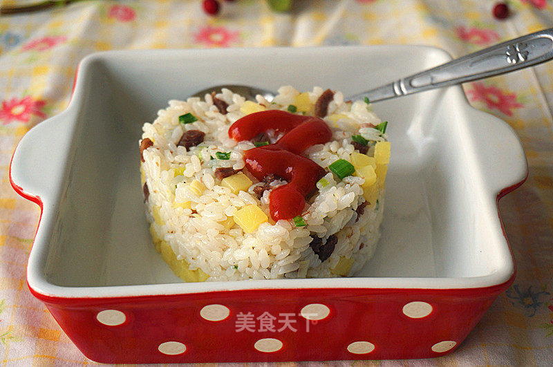 Potato Beef Fried Rice recipe