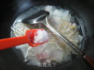 Bacon Mung Bean Sprout Winter Melon Soup recipe
