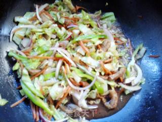 "summer Lazy Meal" Homemade Fried Noodles recipe