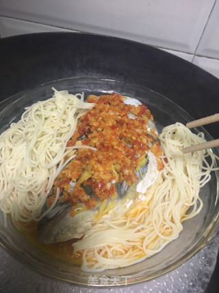 Chopped Pepper Fish Head Noodles recipe