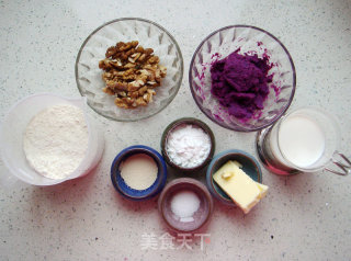 Purple Sweet Potato Walnut Bread recipe