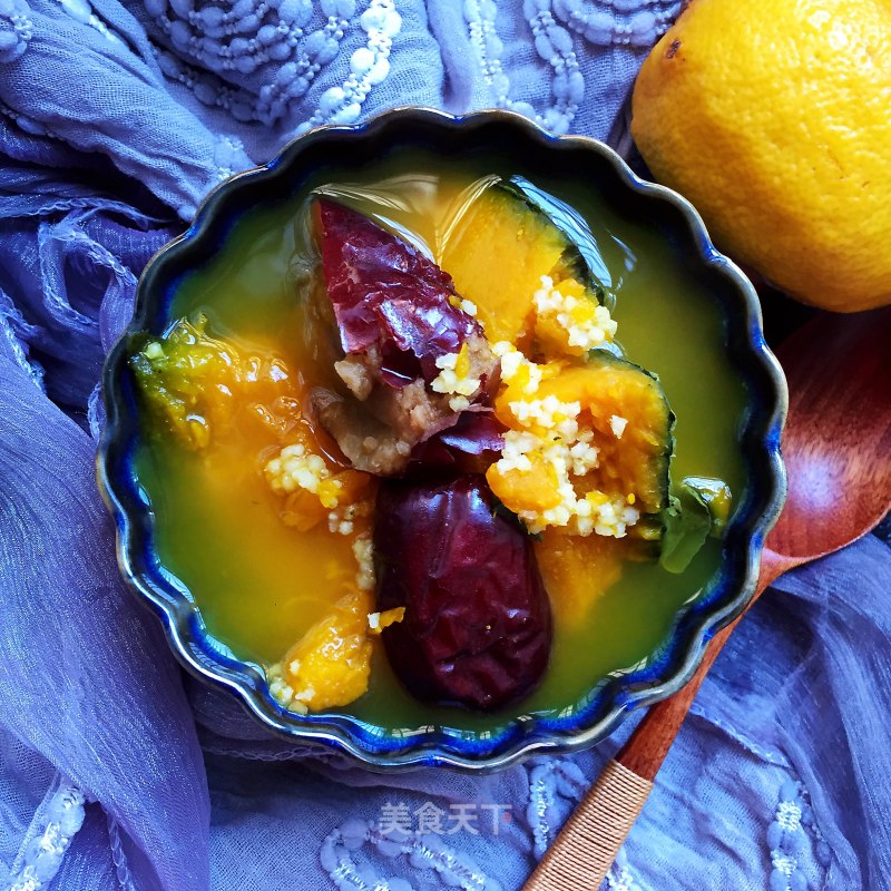 Pumpkin Millet Soup with Red Dates