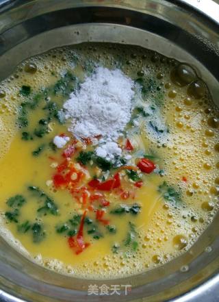 Celery Leaf Millet Pepper Thick Egg Stew recipe