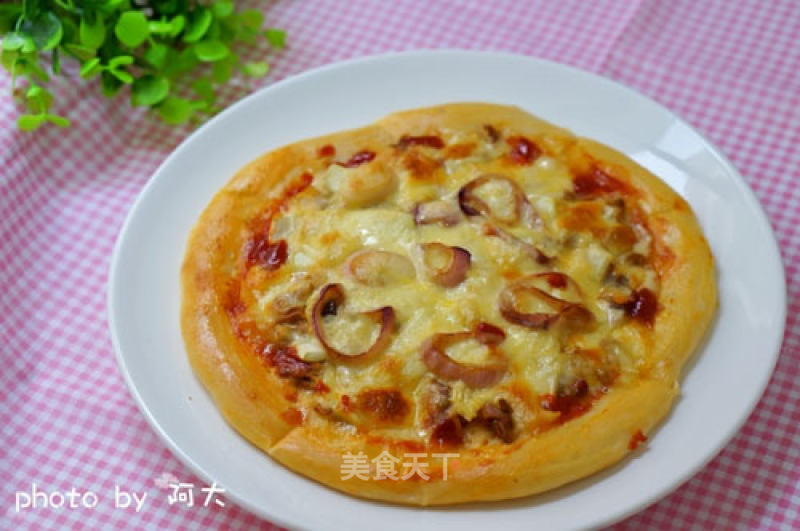 Grilled Pork Pizza recipe