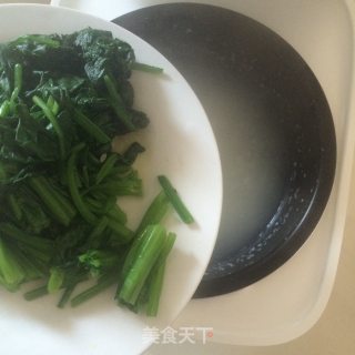 Meimu Spinach Congee recipe