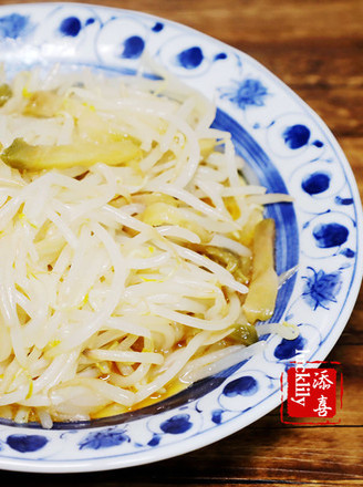 [tianxi’s Kitchen] Fried Mustard and Bean Sprouts recipe