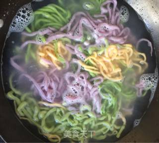 Fried Noodles with Colorful Vegetables recipe