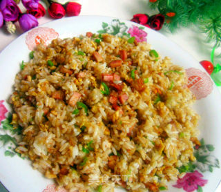 Braised Rice with Diced Pork and Soy Sauce recipe