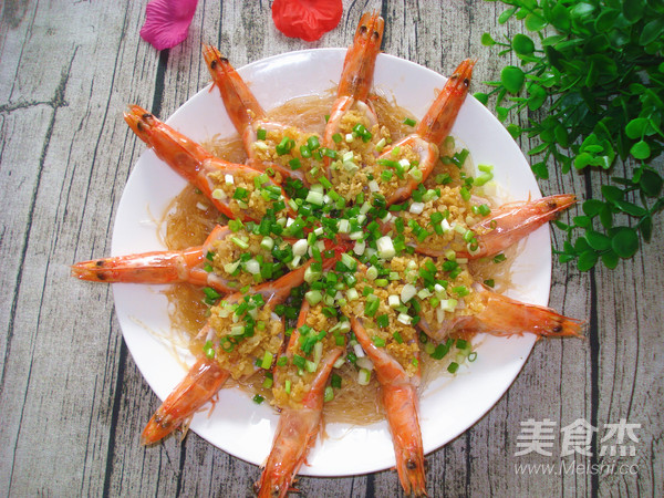 Steamed Prawns with Garlic Vermicelli recipe