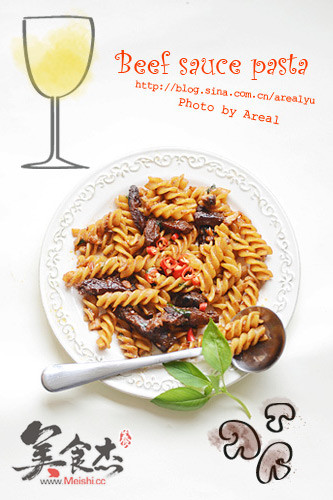 Pasta with Beef Sauce recipe