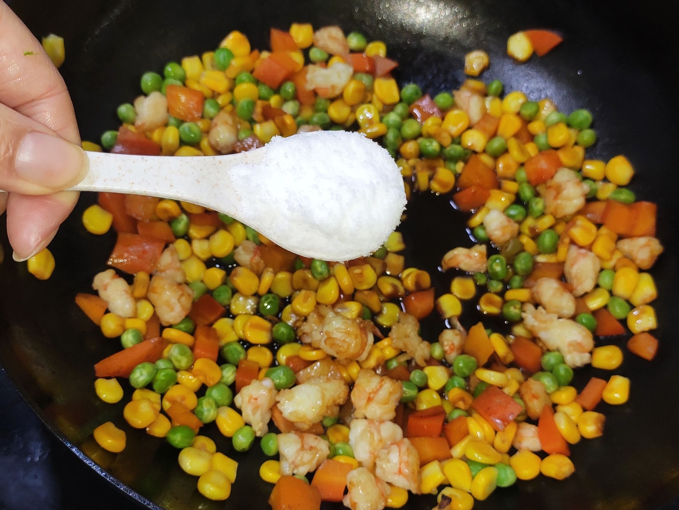 Fully Nutritious Jinyu Wotou➕colorful Vegetable Shrimp recipe