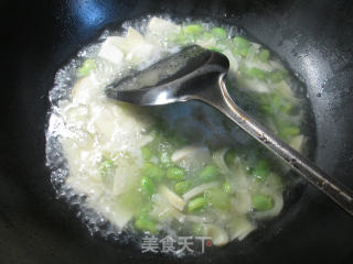 Stir-fried Edamame with Mustard and Bamboo Shoots recipe