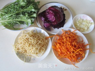 Colorful Vegetarian Mixed Dry Silk recipe