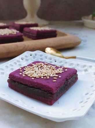 Purple Potato Bean Paste Cake recipe
