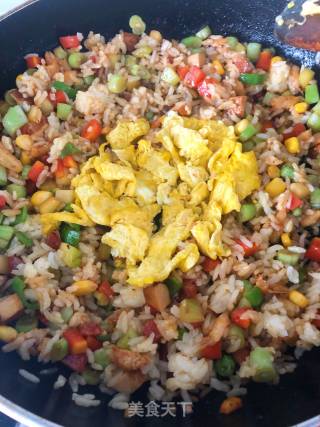 Colorful Ding Ding Fried Rice recipe