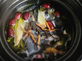 Stewed Black-bone Chicken with Cordyceps recipe