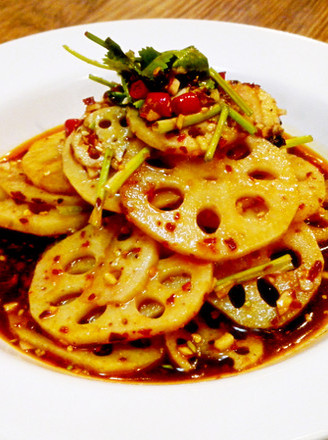 Spicy Tempeh and Red Oil Lotus Root Slices recipe