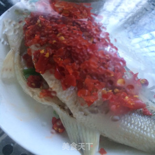 Steamed Sea Bass with Chopped Pepper recipe