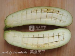 Grilled Eggplant with Shiitake Mushrooms and Minced Meat recipe