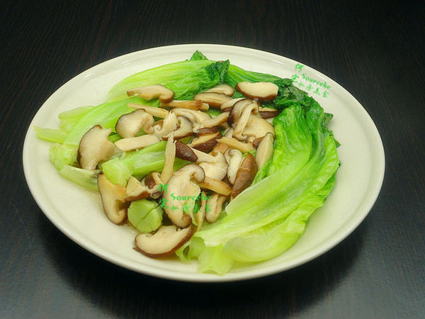 Stir-fried Lettuce with Mushrooms recipe