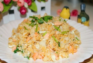 Fried Rice with Salmon Protein recipe