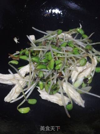 Fried Black Bean Sprouts with Yuba recipe