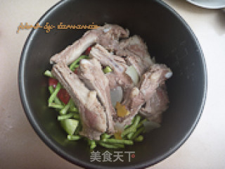 Vegetable Sour Soup & Grilled Ribs recipe