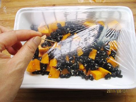 Microwave Honey Black Bean Pumpkin recipe